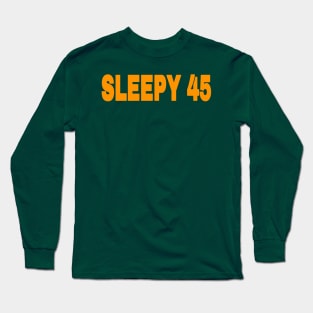 Sleepy 45 - Orange - Front Long Sleeve T-Shirt